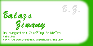 balazs zimany business card